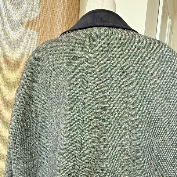Vintage Pendleton 100% Wool Overcoat –Women Size 14 Black White Tweed USA 1970's - Picture 6 of 16